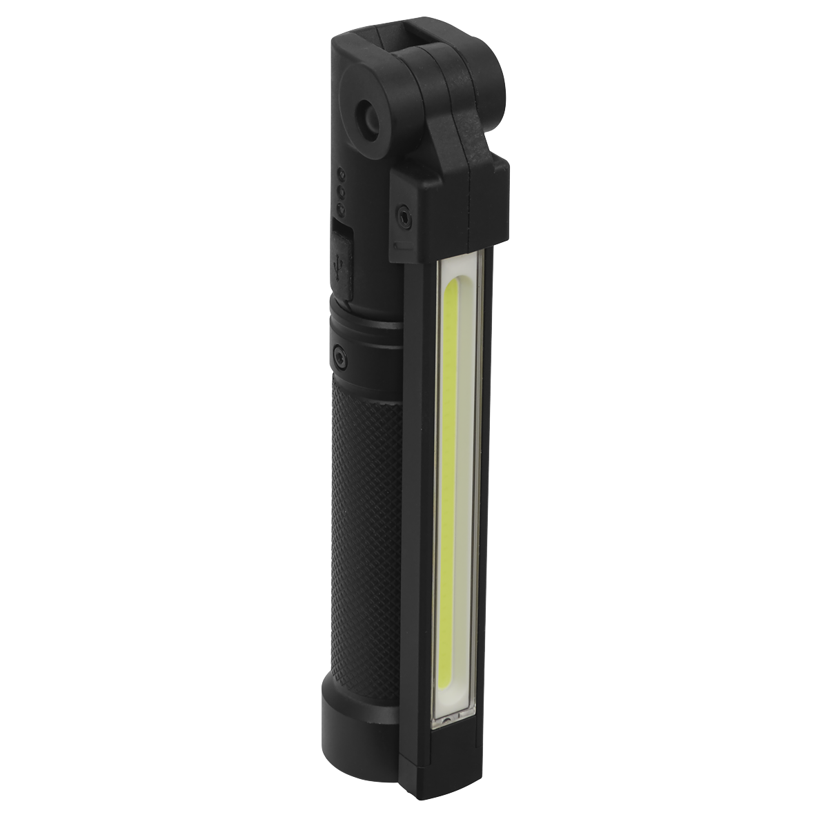 Sealey Rechargeable Aluminium Folding Pocket Light Lamp 2 COB 1 SMD LED LED02G