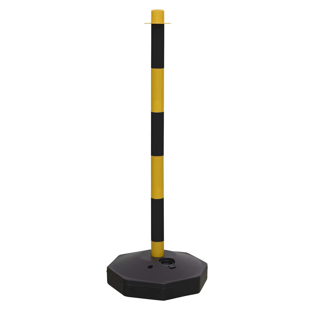 Sealey Black & Yellow Post With Base For Extending Safety Barrier BYPB01