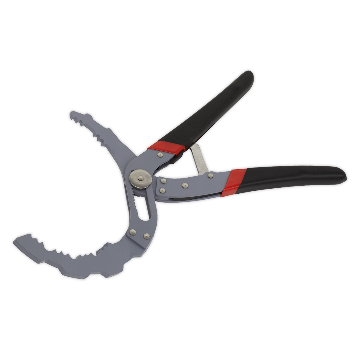 Sealey Self-Adjusting Oil Filter Pliers Angled Layered Steel Construction AK6421