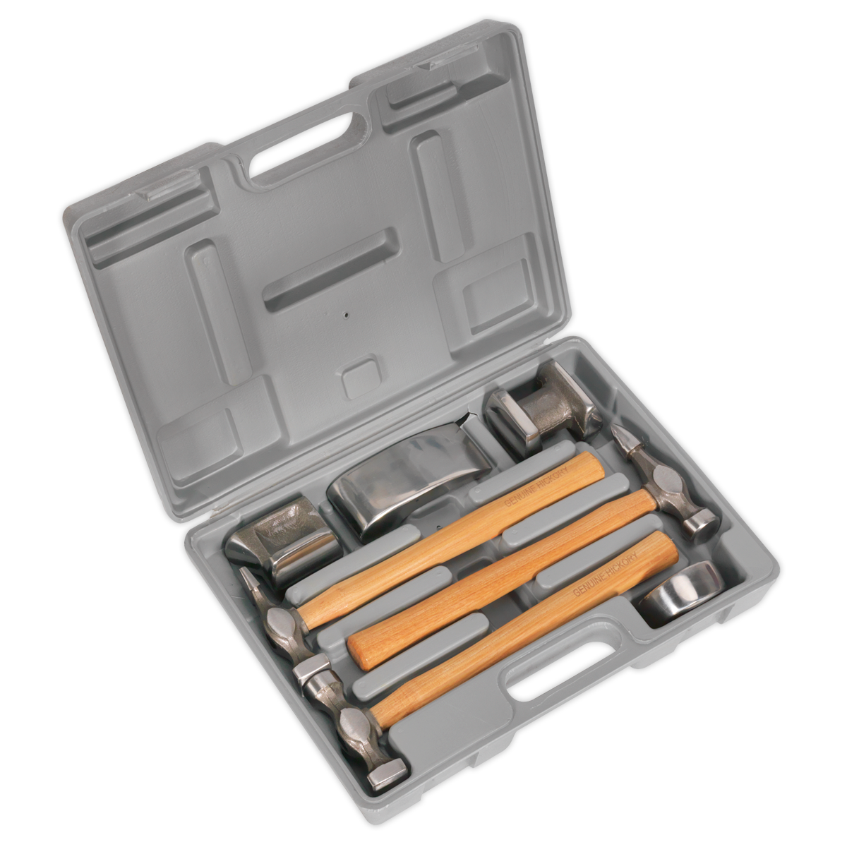 Sealey Drop-Forged Panel Beating Set With Hickory Shafts 7 Pieces CB507