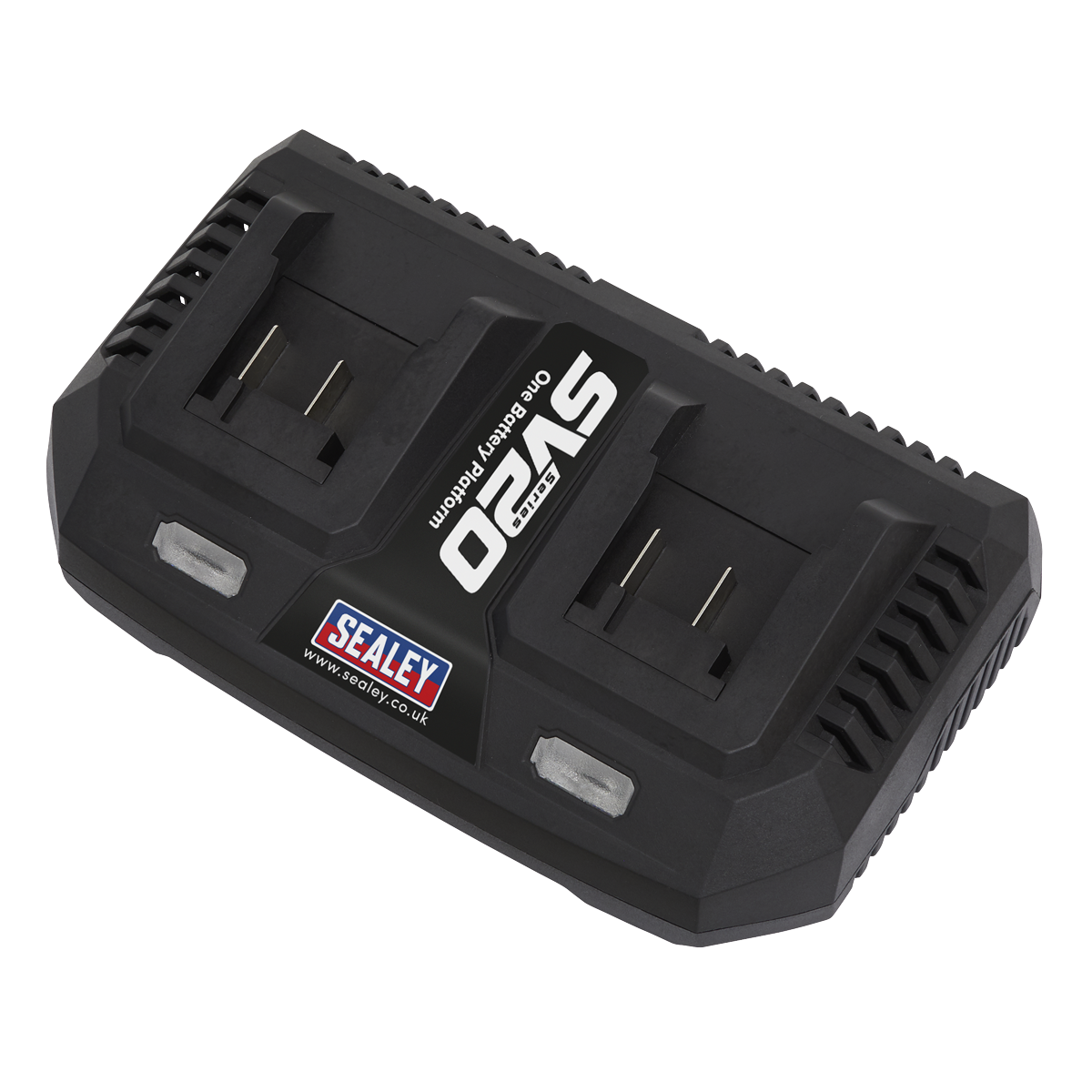 Sealey Battery Charger Mains Dual 20V SV20 Series Li-Ion LED Indicator CP20VMC2