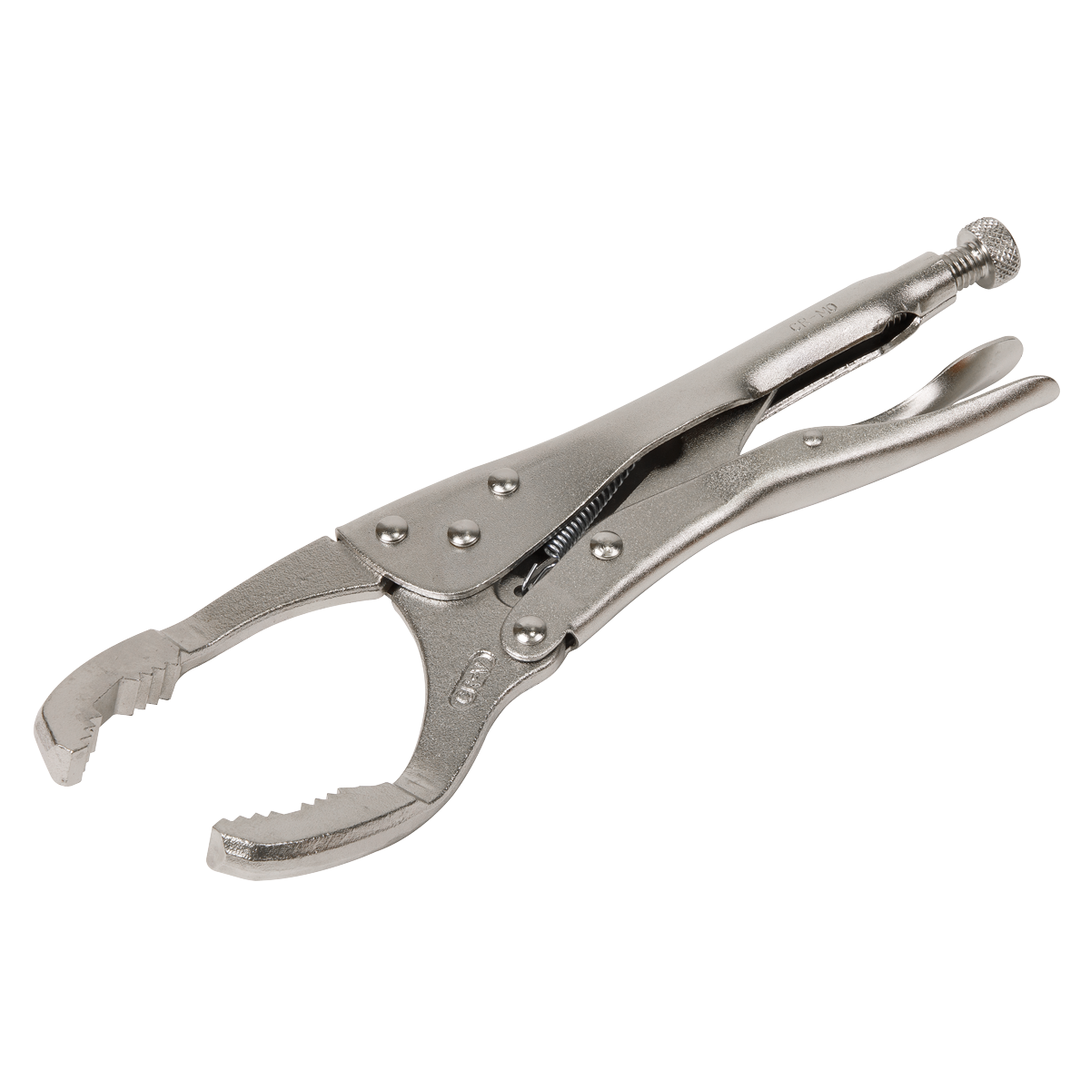 Sealey 45-130mm Oil Filter Locking Pliers Angled Chrome Vanadium AK6423