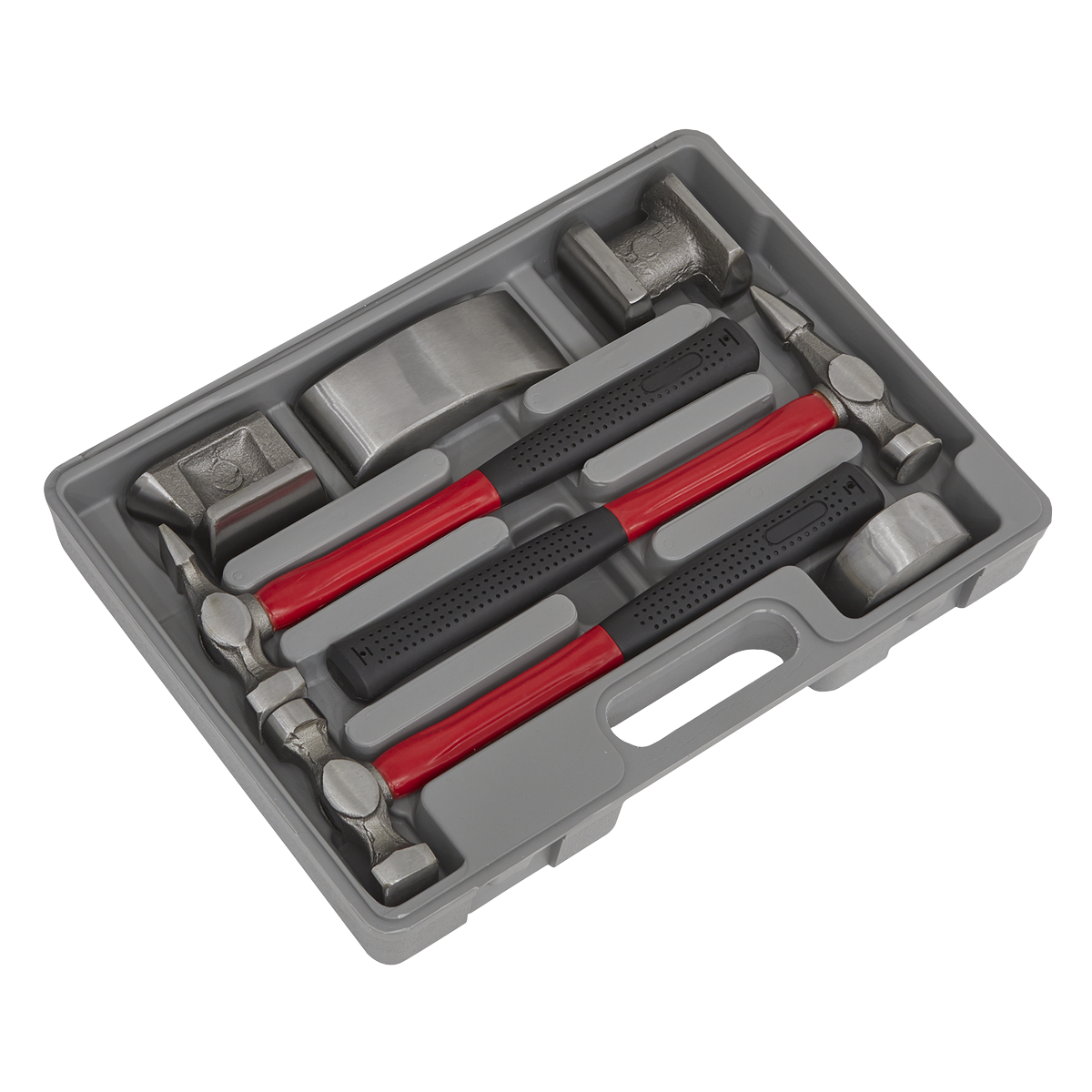Sealey Drop-Forged Panel Beating Set With Fibreglass Shafts 7 Pieces CB707