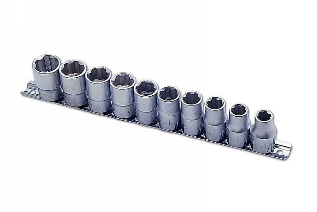 LASER 2384 Pozitiv-Lock Socket Wrench Set 1/2" Drive Chrome Van Steel 10-Piece