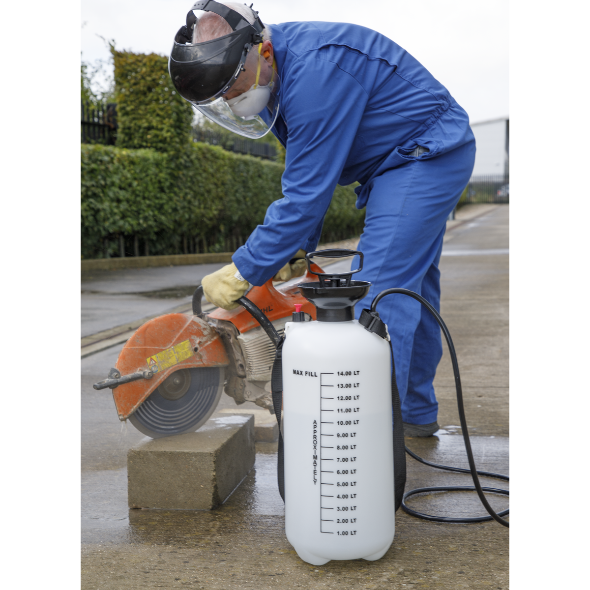 Sealey Dust Suppression Water Tank 14 Litre For Cut-Off Saws Workshop DST14