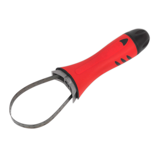 Sealey Oil Filter Wrench Band Type Comfort Grip Handle 65-105mm Capacity AK6441