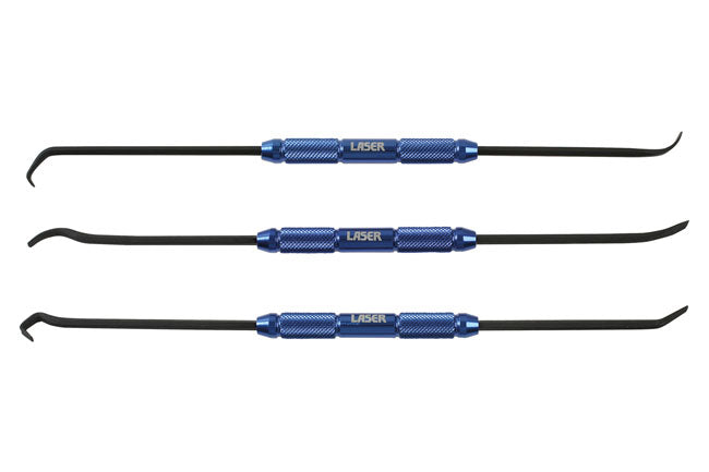 LASER 7886 Mini Pry Bar Set 3pc Double Ended 290 mm High Grade Steel Tool