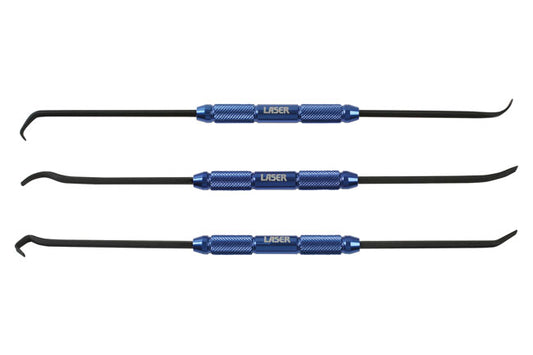 LASER 7886 Mini Pry Bar Set 3pc Double Ended 290 mm High Grade Steel Tool