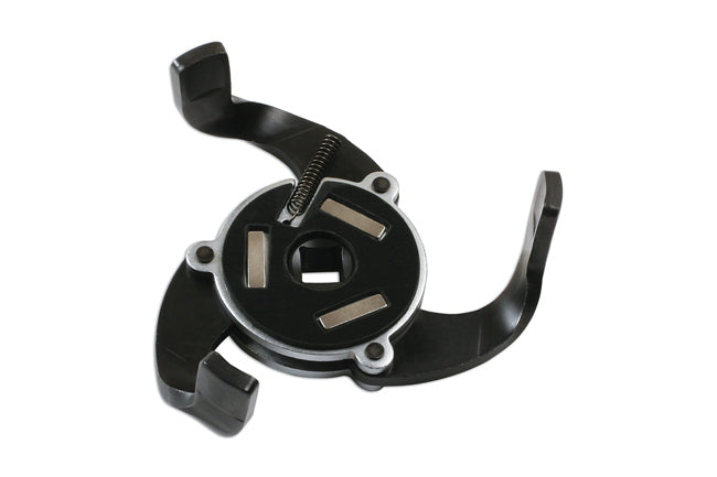 LASER 7888 Three Jaw Oil Filter Wrench 3/8" Drive 60mm-93mm Magnetic Spring Load