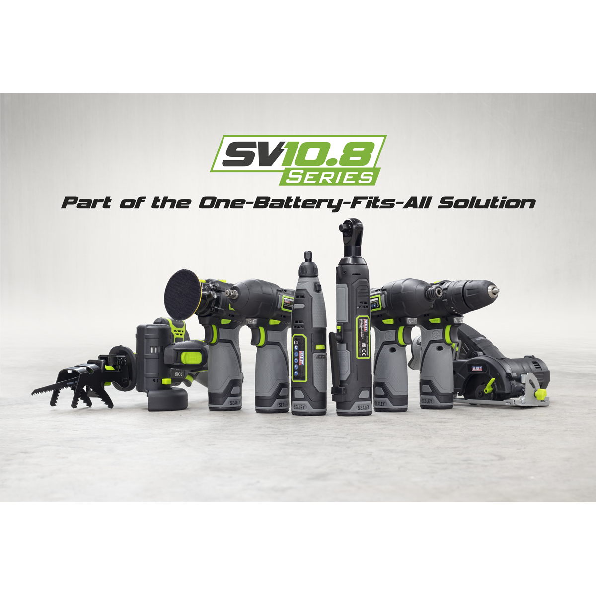 Sealey SV10.8 Series 4x 10.8V Cordless Combo Kit With 2 Batteries & Euro Plug