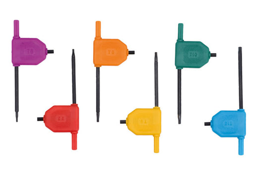 LASER 7911 6Pcs Screwdriver Tamperproof Male Star Key Set T6-T15 Alloy Steel