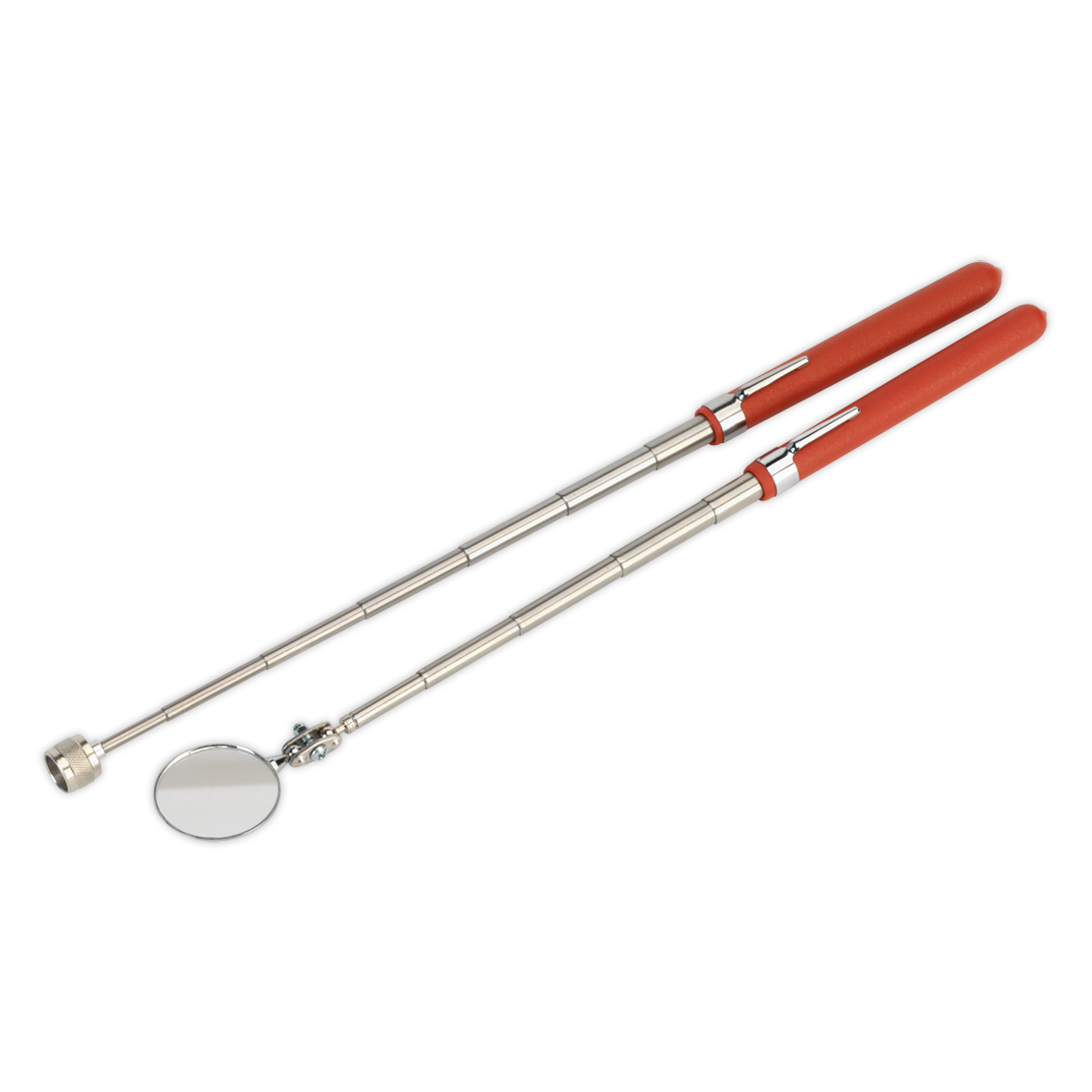 Sealey Telescopic Magnetic Pick-Up & Mirror Set With Pocket-Clip 2 Pieces AK6527
