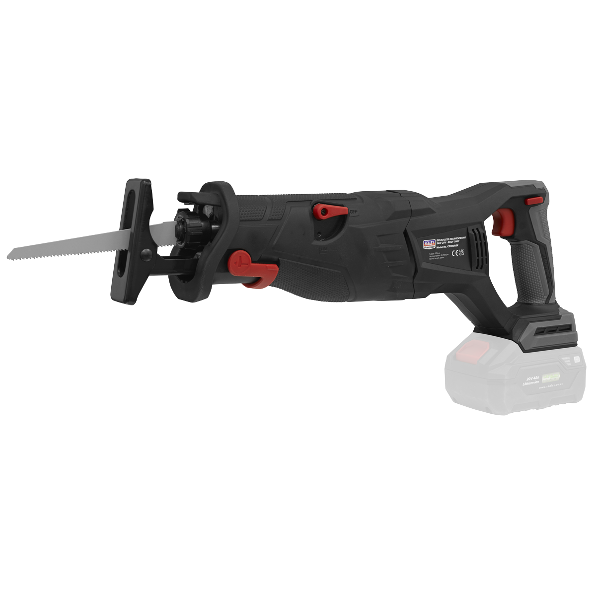 Sealey 20V 4Ah SV20 Series Brushless Reciprocating Saw 20V Kit CP20VRSXKIT