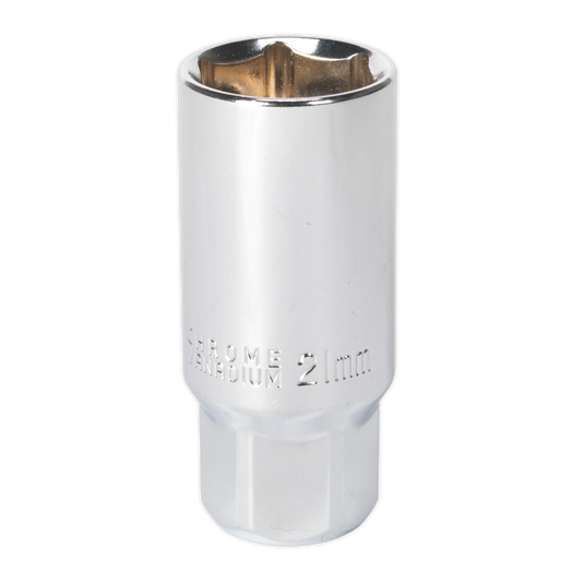 Sealey Spark Plug Socket Chrome Plated 21mm 3/8" Square Drive Magnetic AK6541