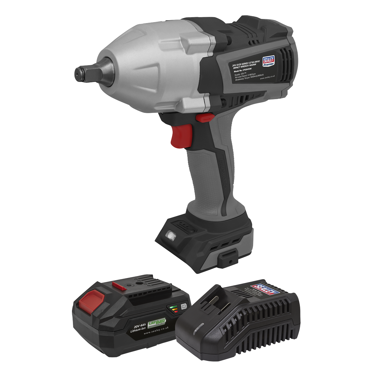 Premier SV20 Series Cordless Impact Wrench Kit 20V 4Ah With Battery CP20VXIWKIT
