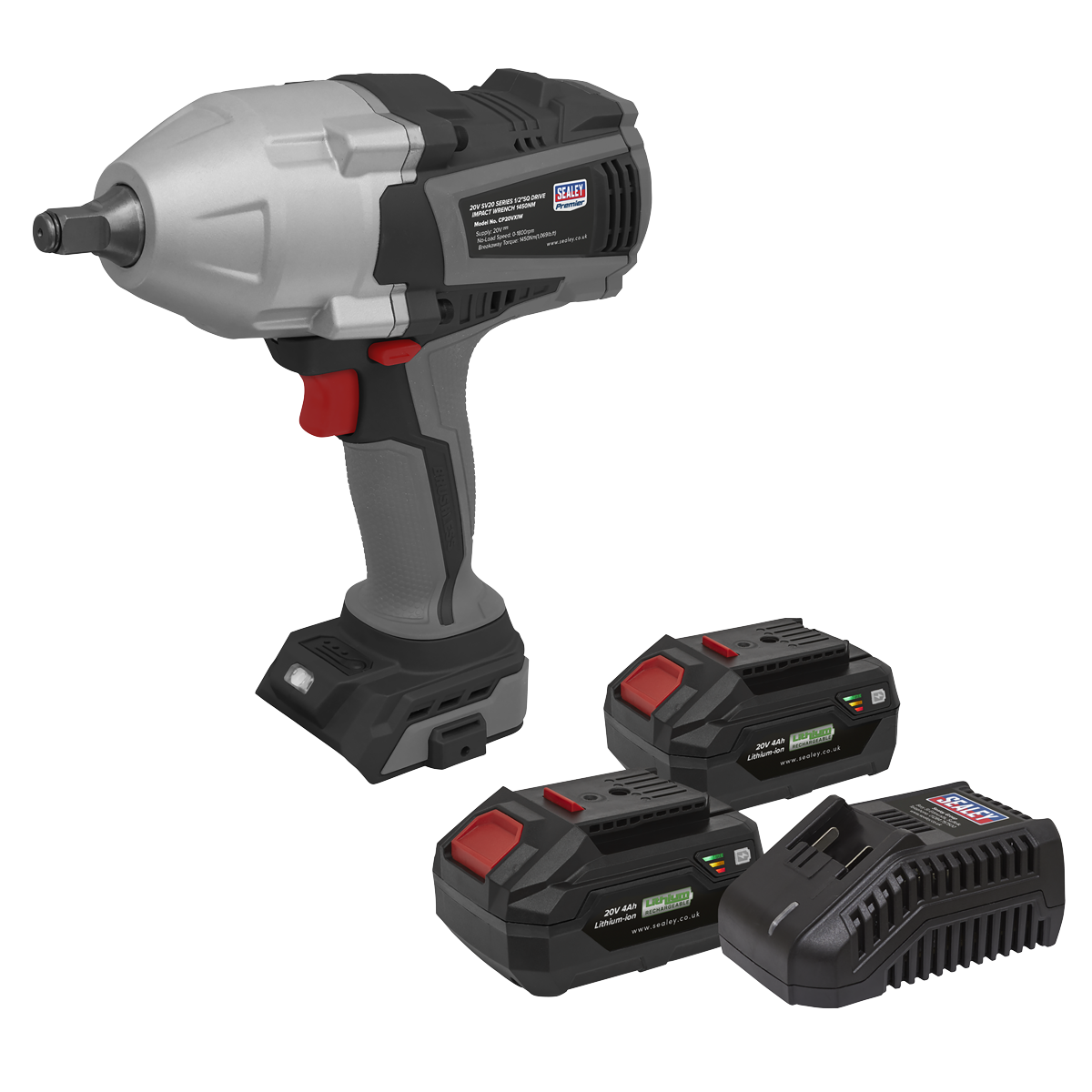Premier Cordless Impact Wrench Kit 20V SV20 Series With 2 Batteries CP20VXIWKIT1