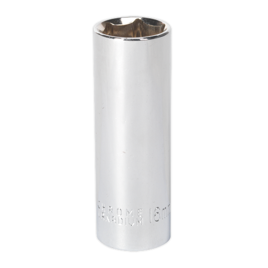 Sealey Spark Plug Socket Chrome Plated 16mm 1/2" Square Drive Magnetic AK6543