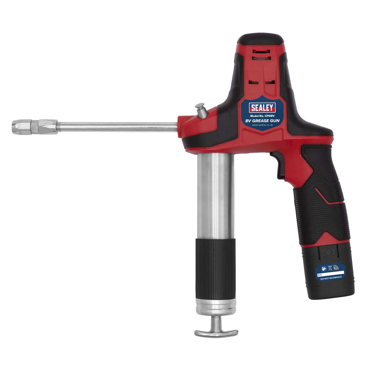 Sealey Lightweight Versatile Cordless Grease Gun 8V With 2Ah Battery CPG8V
