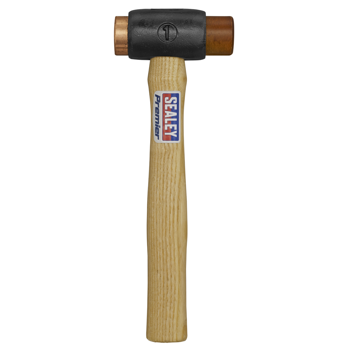 Sealey Electrolytic Copper/Rawhide Faced Hammer With Hickory Shaft 1.5lb CRF15