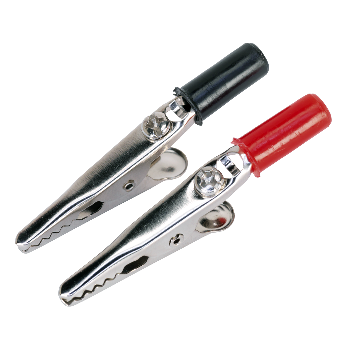 Sealey Crocodile Clip Small Pack of 12 55mm Length 6 Pairs Black & Red CROCSM
