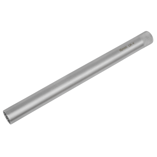 Sealey Spark Plug Socket 16mm 12 Point 3/8" Square Drive 250mm Long AK6552