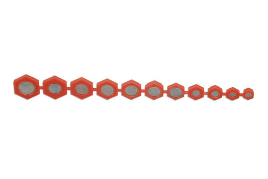 LASER 7932 Magnetic Socket Inserts Set 11pc Nylon Hex Bi-Hex For 8-19mm Sockets