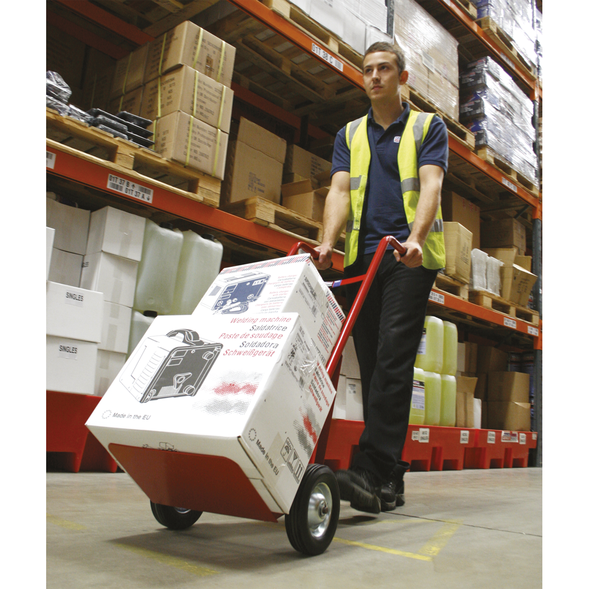 Sealey Sack Truck With Solid Tyres & Rubber Handgrips 150kg Capacity CST983