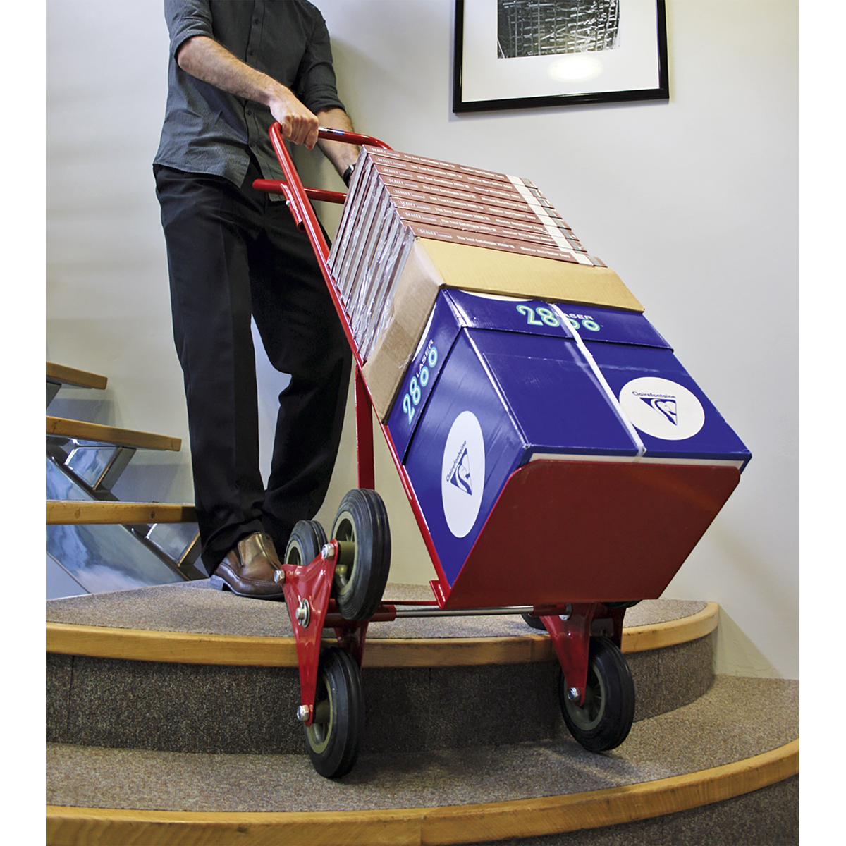 Sealey Stair Climbing Sack Truck With Solid Tyres 150kg Load Capacity CST985