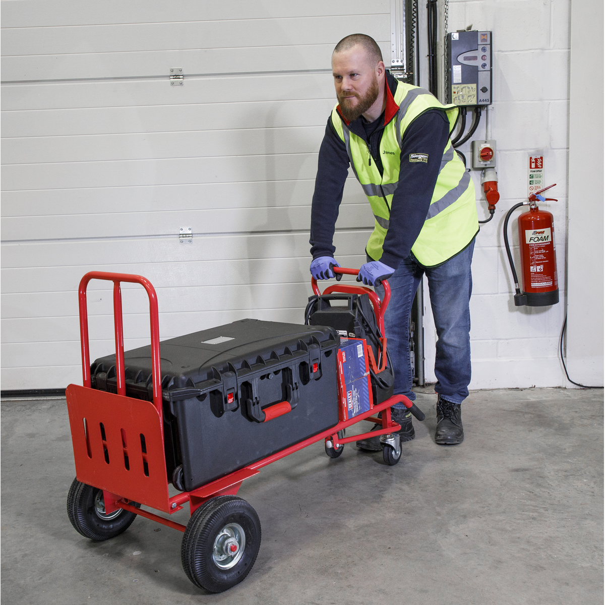 Sealey Sack Truck 3-In-1 With Heavy Duty Pneumatic Tyre 250kg Capacity CST989