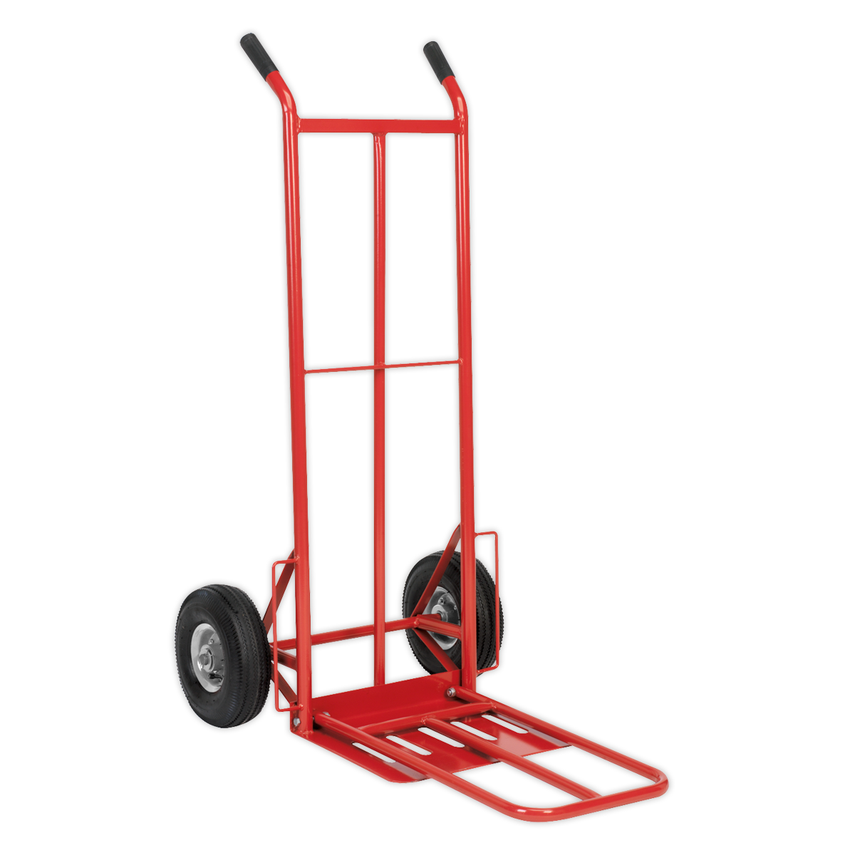 Sealey Folding Sack Truck With Pneumatic Tyres 250kg Capacity Red CST990