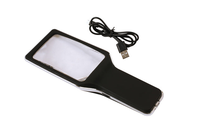 LASER 7934 Rechargeable Magnifying Glass 4x Magnification With LED Light