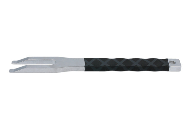 LASER 7935 Flat Fork Pry Bar 250 mm Stainless Steel Soft Grip Handle Wockshop
