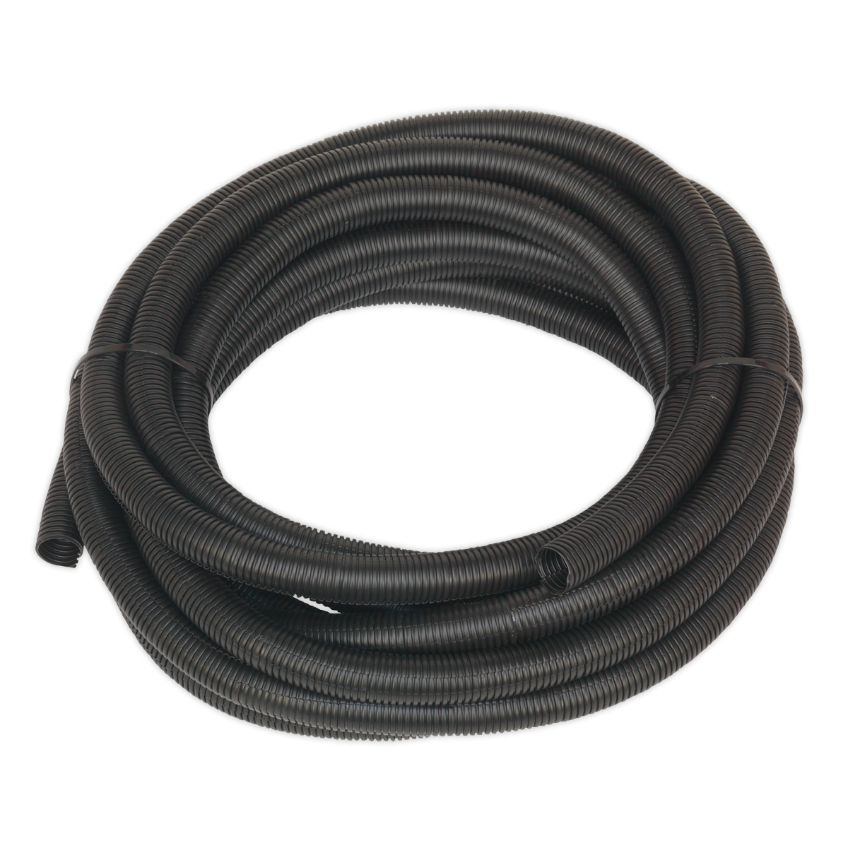 Sealey 10m Ø22-27mm Split Convoluted Cable Sleeving Chemical Resistant CTS2210