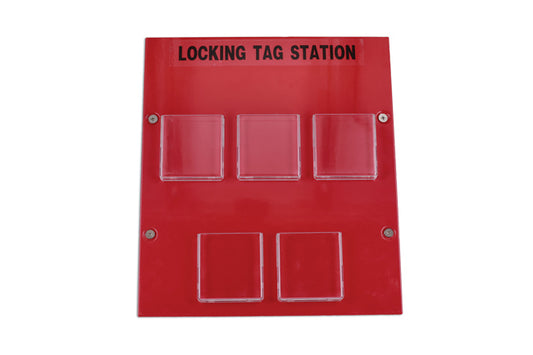 LASER 7945 Locking Tag Station Steel Wall-Mount For Hybrid EV Warning Tags