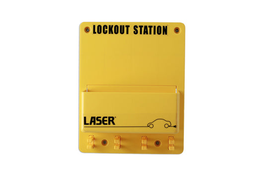 LASER 7946 Combined Lockout Station Wall-Mount For Safety Tags Padlocks