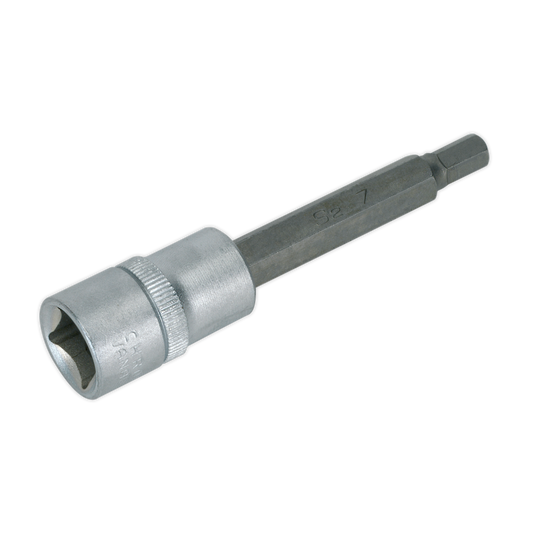 Sealey Hex Socket Bit With Knurled Ring 7mm Long 1/2" Square Drive AK657