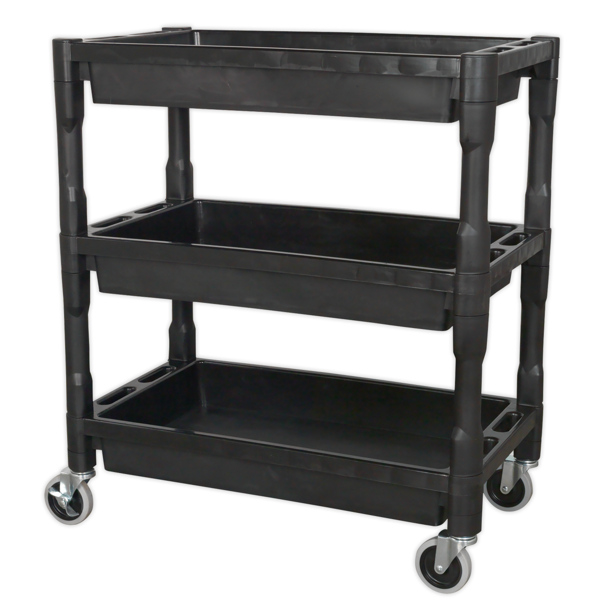 Sealey 3-Level Composite Heavy Duty Trolley With Four Swivel Castor Wheels CX205