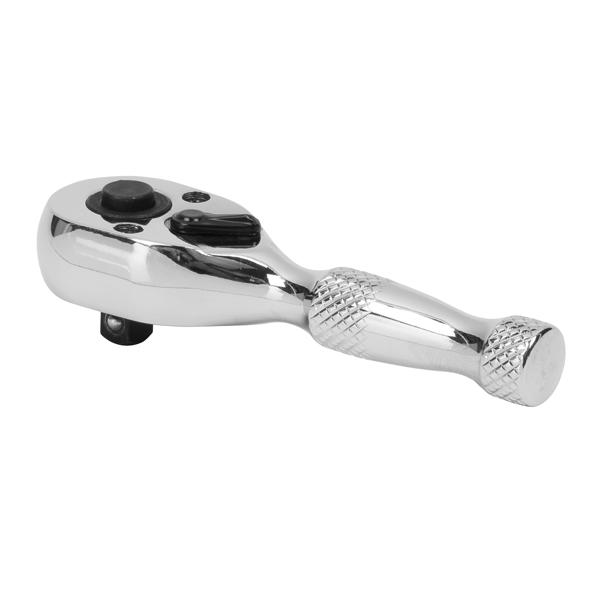 Sealey Stubby Ratchet Wrench 1/4" Square Drive Pear-Head Flip Reverse AK660S