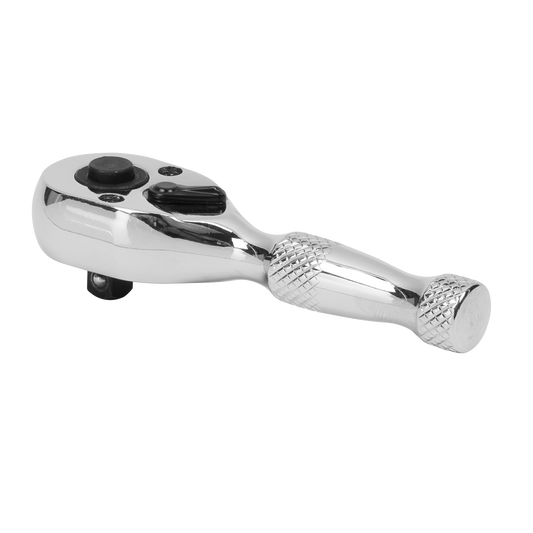 Sealey Stubby Ratchet Wrench 1/4" Square Drive Pear-Head Flip Reverse AK660S