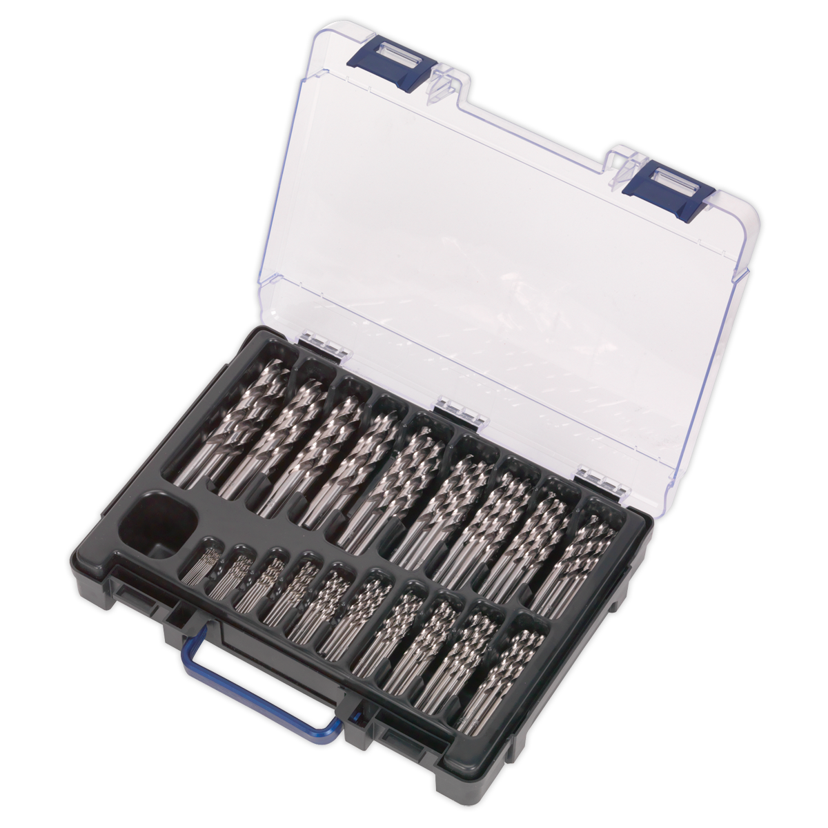 Sealey HSS Fully Ground Drill Bit Assortment Ø1-10mm 170 Pieces DIN 338 DBS170FG