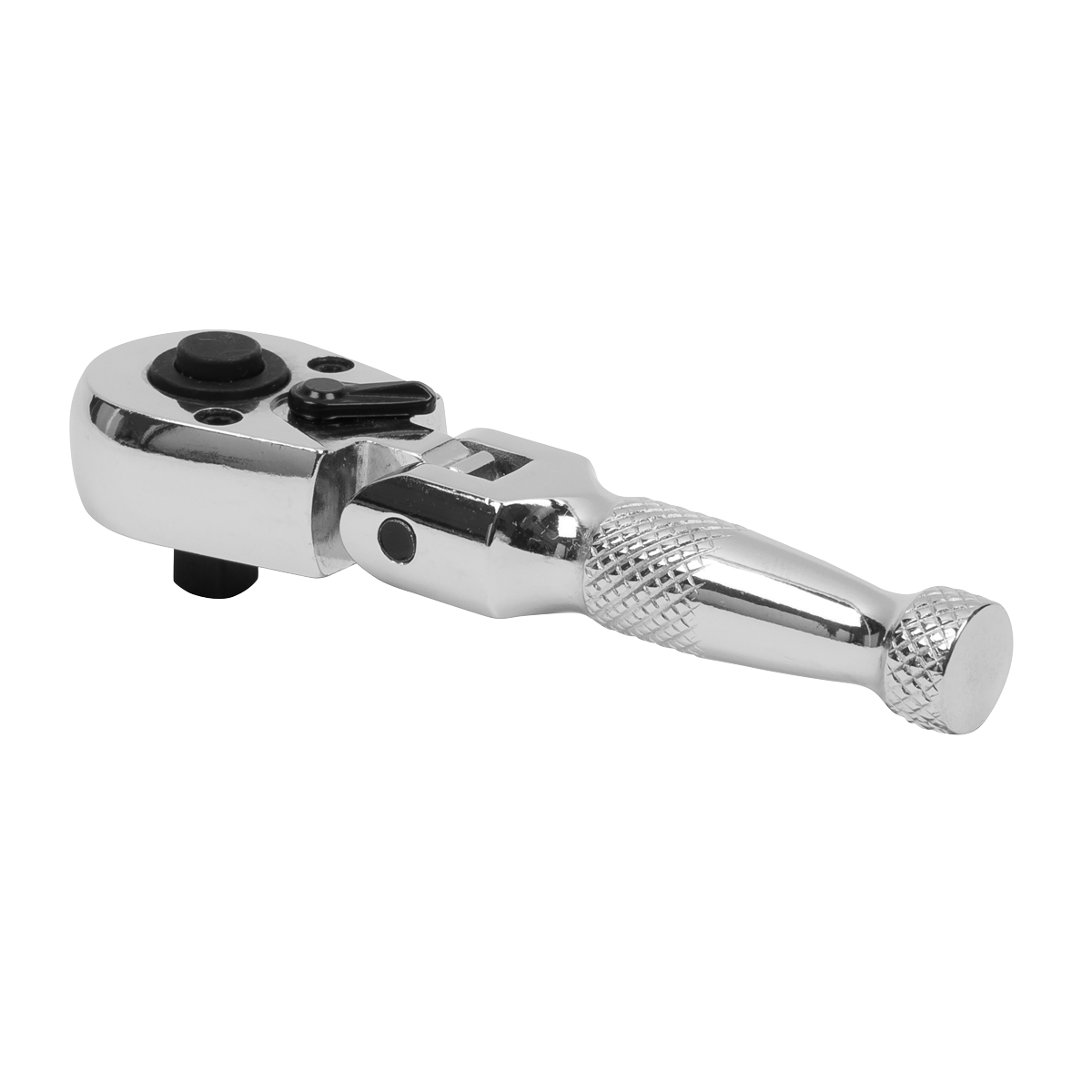 Sealey Ratchet Wrench Flexi-Head Stubby 1/4" Drive Built-In Pivot AK660SF