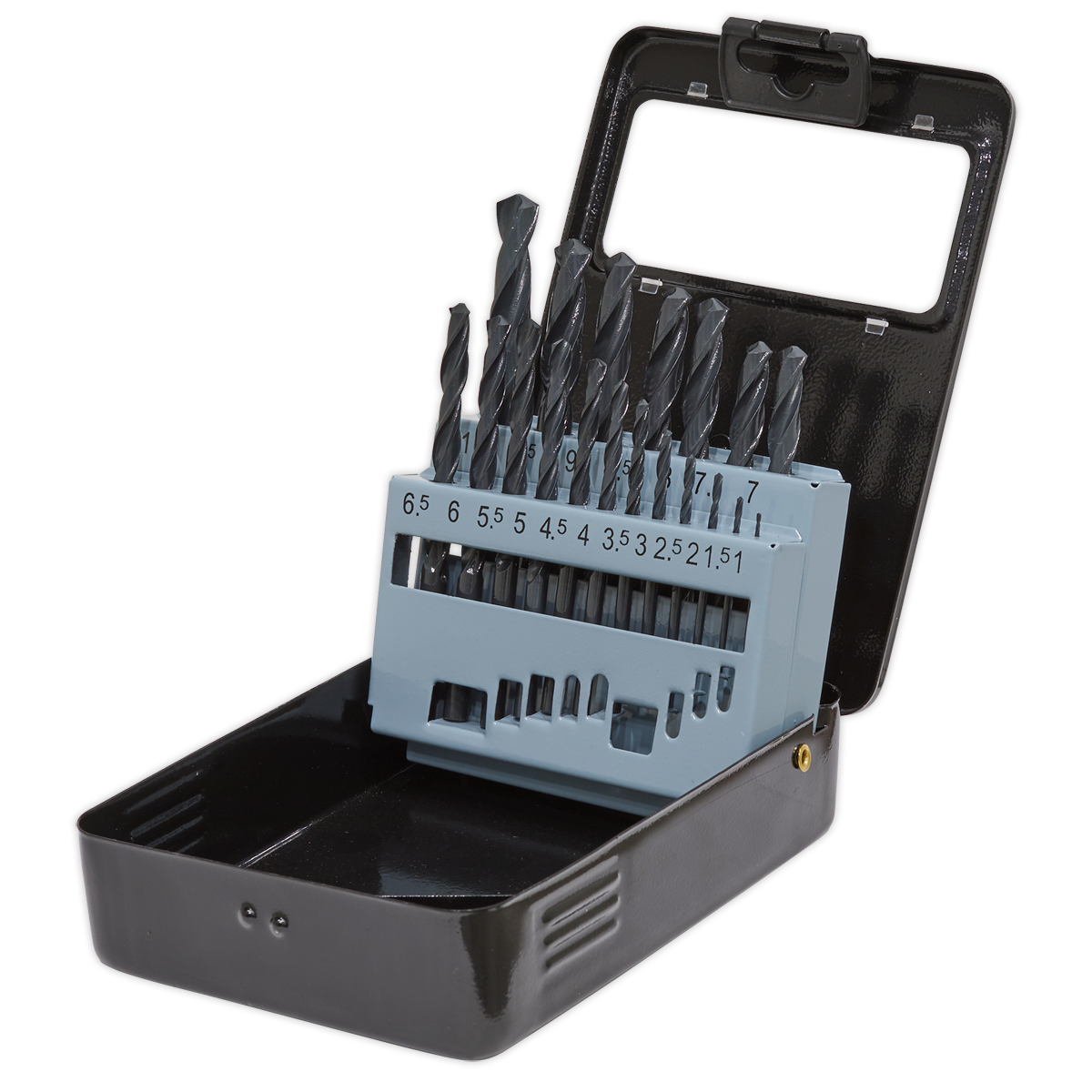 Sealey HSS Roll Forged Drill Bit Set 19pc 1-10mm 118° Point Tip DBS19RF