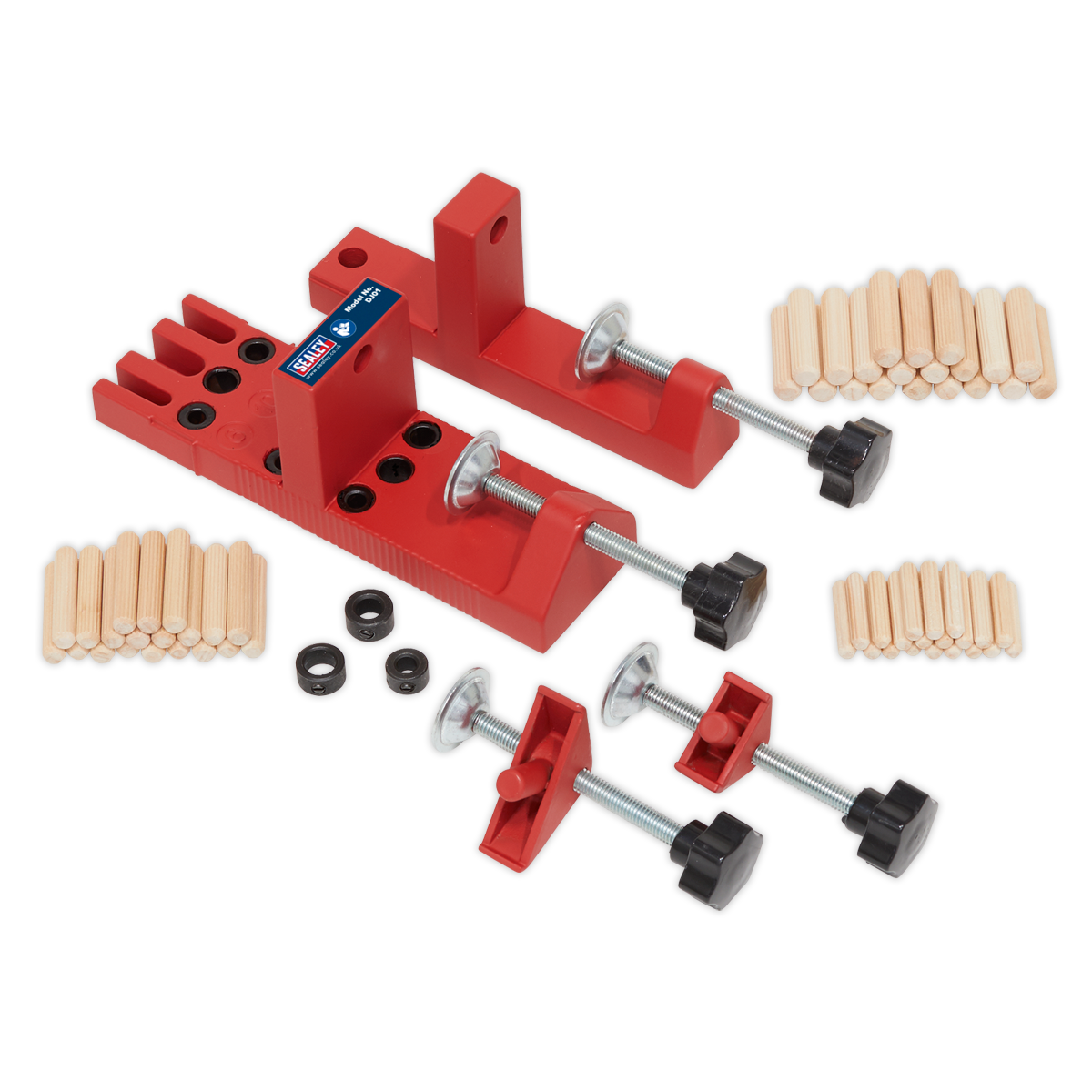 Sealey Universal Dowelling Jig Set Includes Aluminium Dowelling Jig DJ01