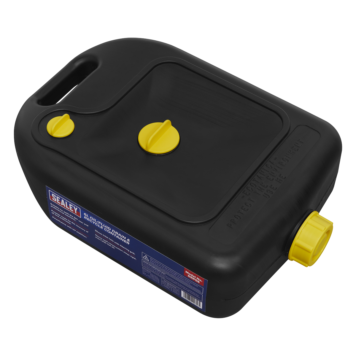 Sealey Oil/Fluid Drain & Recycle Container With Drain Vent 5 Litres 5L DRP06