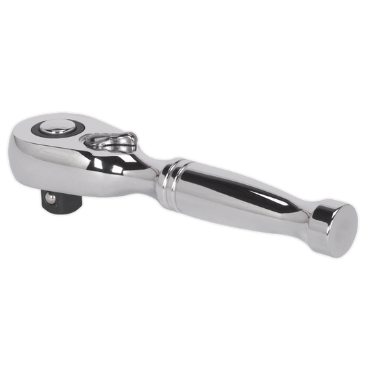 Sealey Stubby Ratchet Wrench 3/8" Square Drive Pear-Head Flip Reverse AK661S