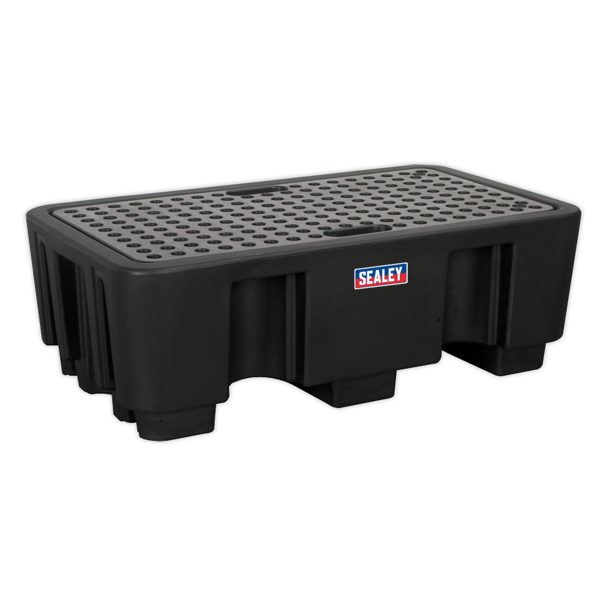 Sealey Barrel Bund Polyethylene 1300 x 750 x 440mm 2 Drum - Black DRP17
