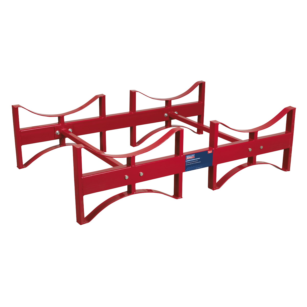Sealey 2 Drum Storage Racking For 2 x 205 Litres Heavy Duty Steel - Red DRP34