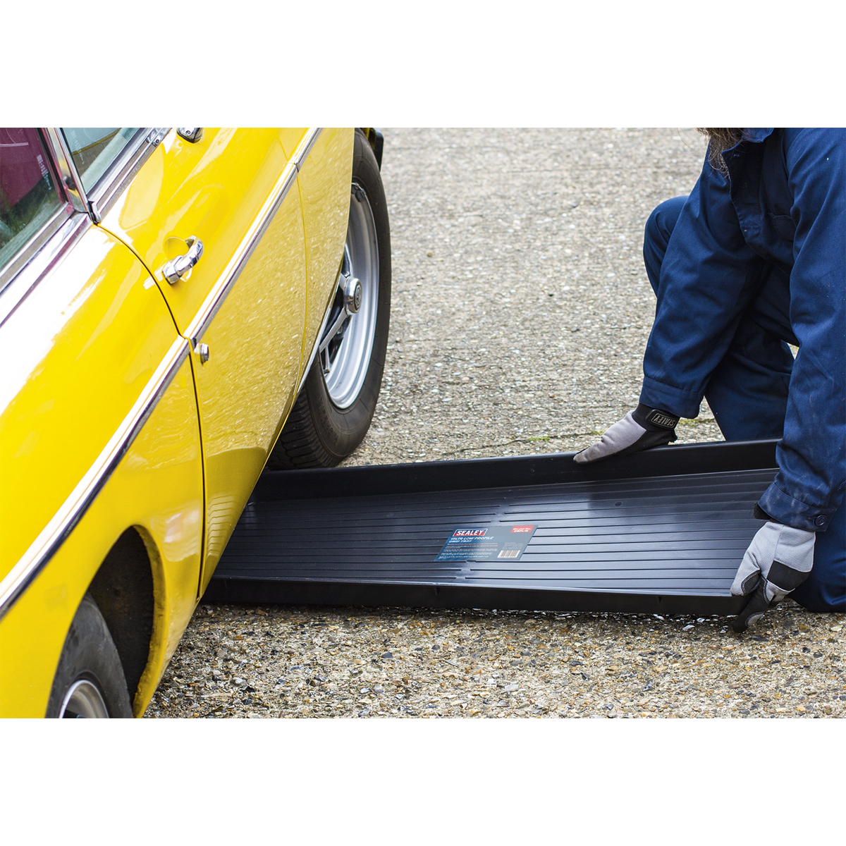 Sealey Drip Tray Low Profile Hard-Wearing Recycled Polypropylene 15Litres DRPL15
