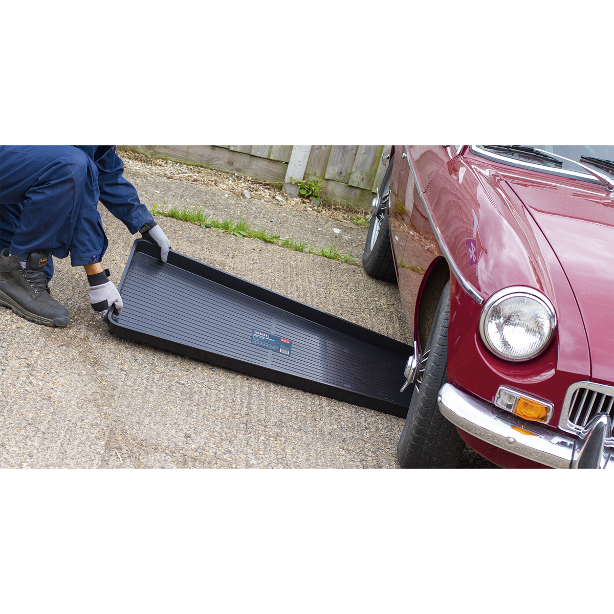 Sealey Drip Tray Low Profile Hard-Wearing Recycled Polypropylene 25Litres DRPL25