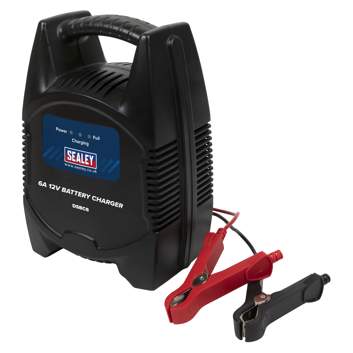 Sealey Battery Charger Composite Housing With Carry Handle 12V 6A 230V DSBC6